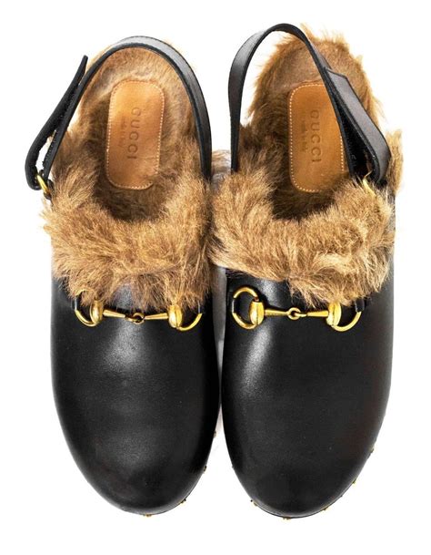 gucci kangaroo fur shoes|Gucci velvet mules with fur.